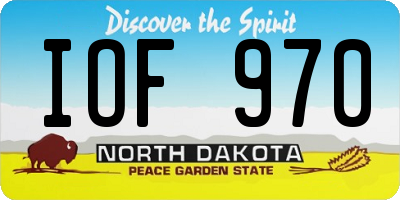 ND license plate IOF970