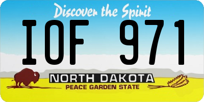 ND license plate IOF971