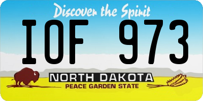 ND license plate IOF973