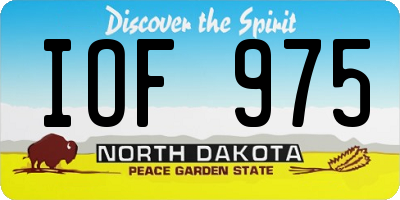 ND license plate IOF975