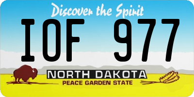 ND license plate IOF977