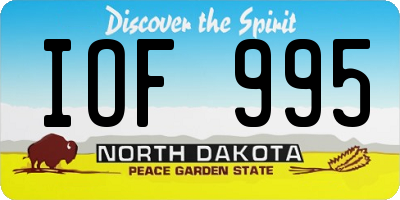 ND license plate IOF995