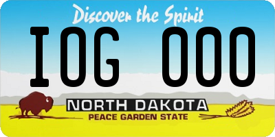 ND license plate IOG000
