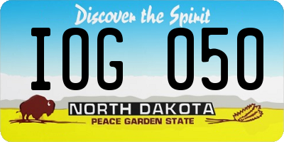 ND license plate IOG050