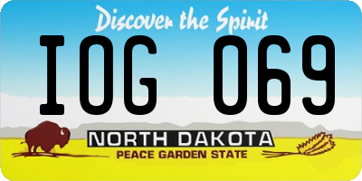 ND license plate IOG069