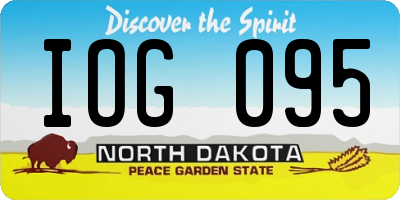 ND license plate IOG095