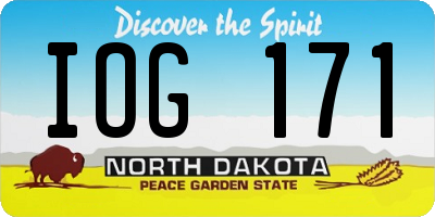 ND license plate IOG171