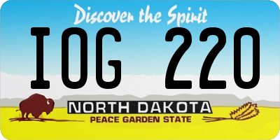 ND license plate IOG220