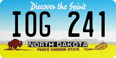 ND license plate IOG241