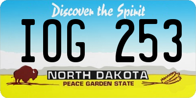 ND license plate IOG253
