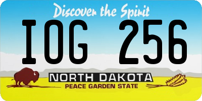 ND license plate IOG256