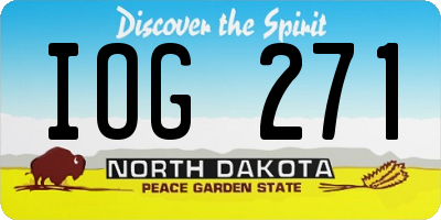 ND license plate IOG271
