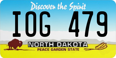 ND license plate IOG479