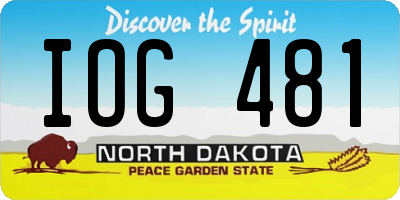 ND license plate IOG481