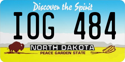 ND license plate IOG484