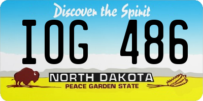 ND license plate IOG486