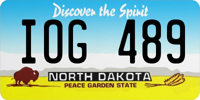 ND license plate IOG489