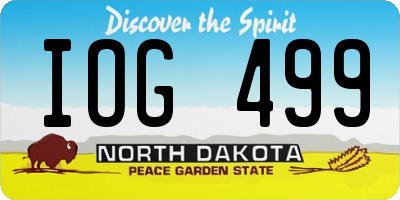 ND license plate IOG499