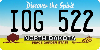 ND license plate IOG522