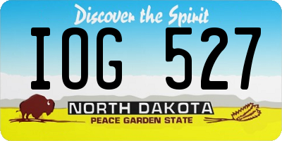 ND license plate IOG527