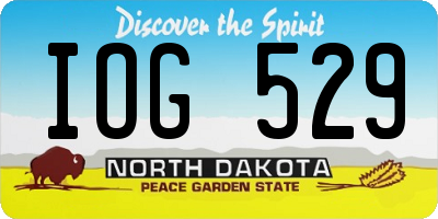 ND license plate IOG529