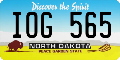 ND license plate IOG565