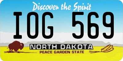 ND license plate IOG569