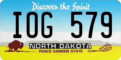 ND license plate IOG579