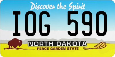 ND license plate IOG590