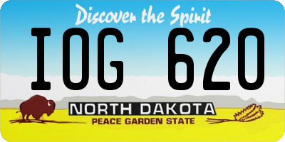 ND license plate IOG620