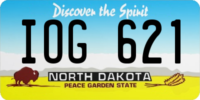 ND license plate IOG621