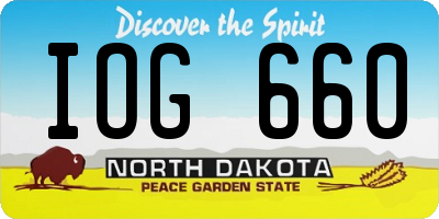 ND license plate IOG660