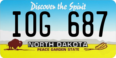 ND license plate IOG687