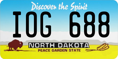 ND license plate IOG688