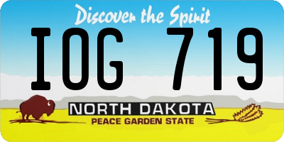 ND license plate IOG719