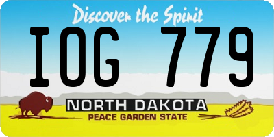 ND license plate IOG779