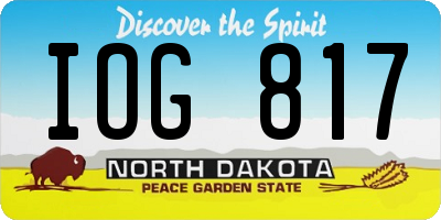 ND license plate IOG817