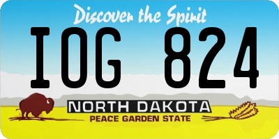 ND license plate IOG824