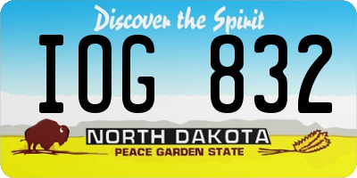 ND license plate IOG832