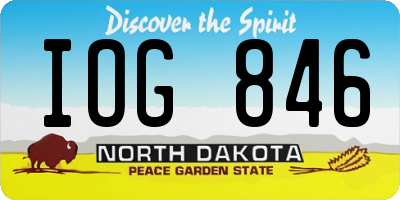 ND license plate IOG846