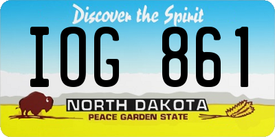 ND license plate IOG861