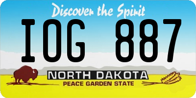ND license plate IOG887