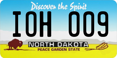 ND license plate IOH009