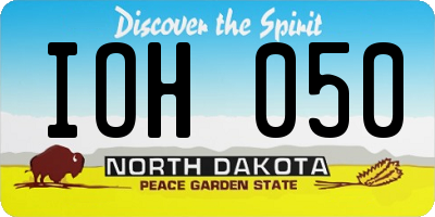 ND license plate IOH050