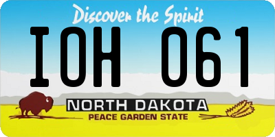 ND license plate IOH061