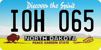 ND license plate IOH065