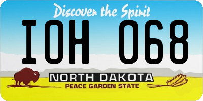 ND license plate IOH068