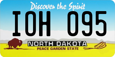 ND license plate IOH095