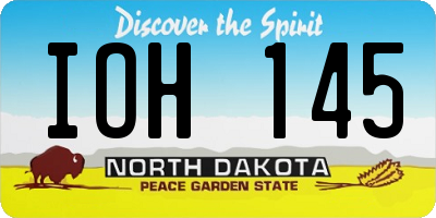 ND license plate IOH145