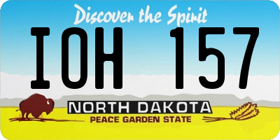 ND license plate IOH157